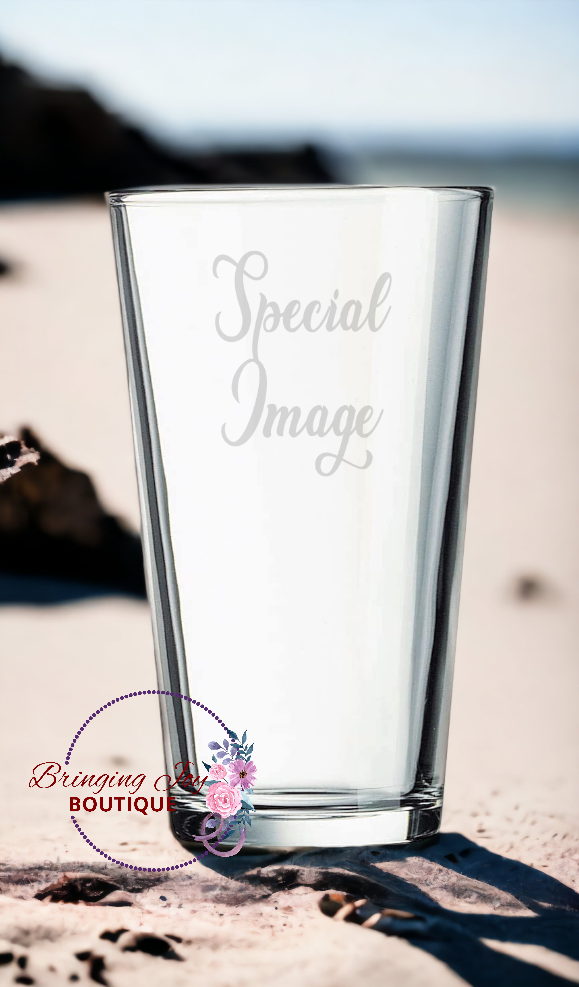 16 oz Sandblasted Beer Glasses