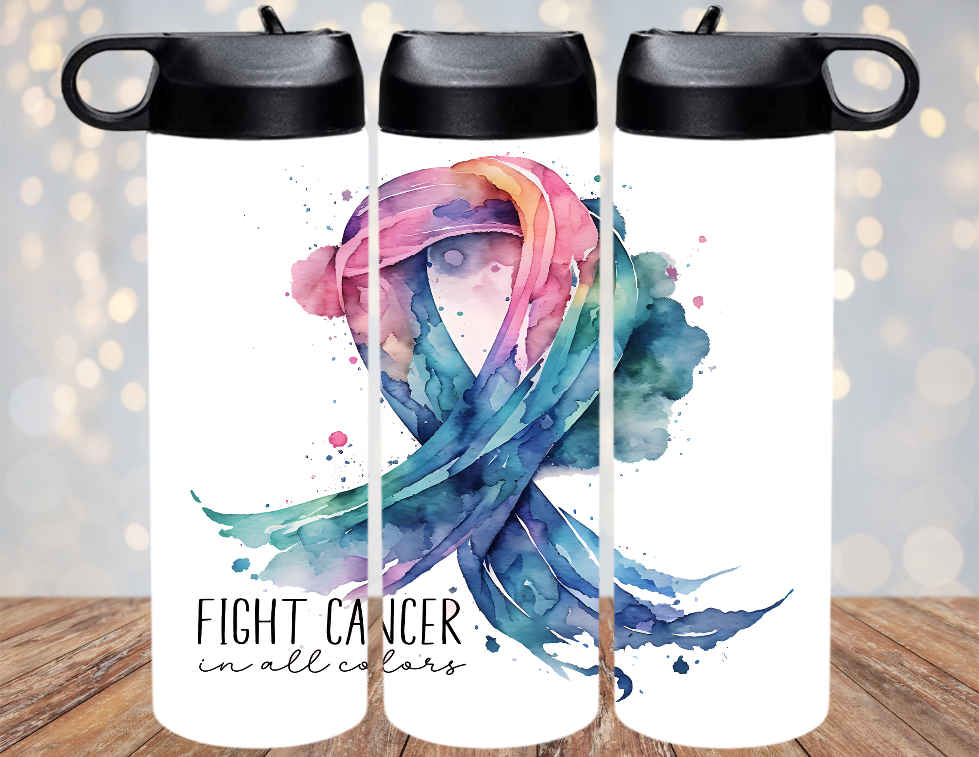 Cancer Awareness Tumblers and Water Bottles