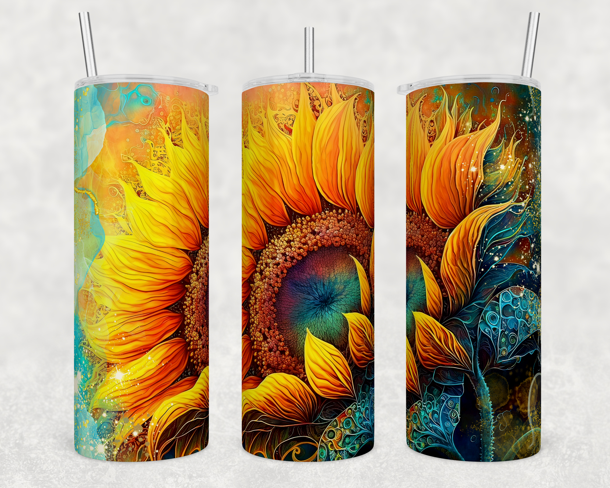 Stunning Water Color Stainless Steel Drinkware