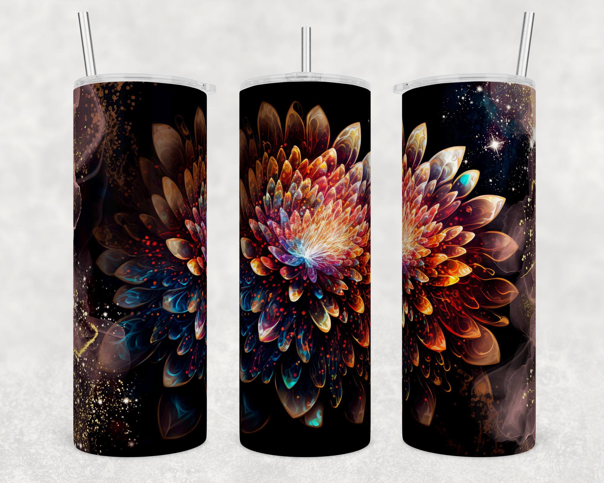 Stunning Water Color Stainless Steel Drinkware