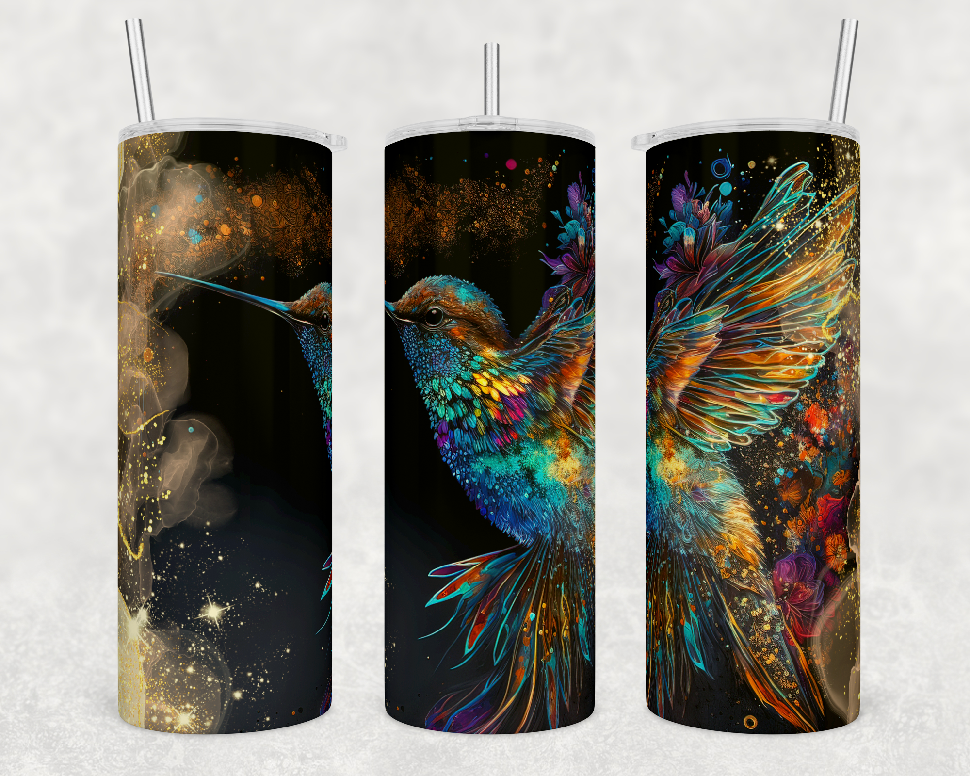 Stunning Water Color Stainless Steel Drinkware