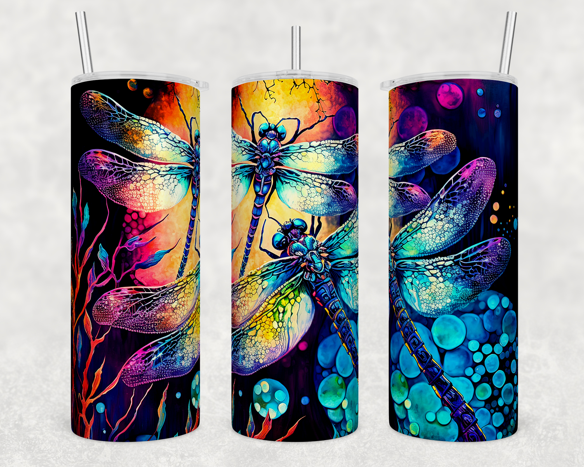 Stunning Water Color Stainless Steel Drinkware