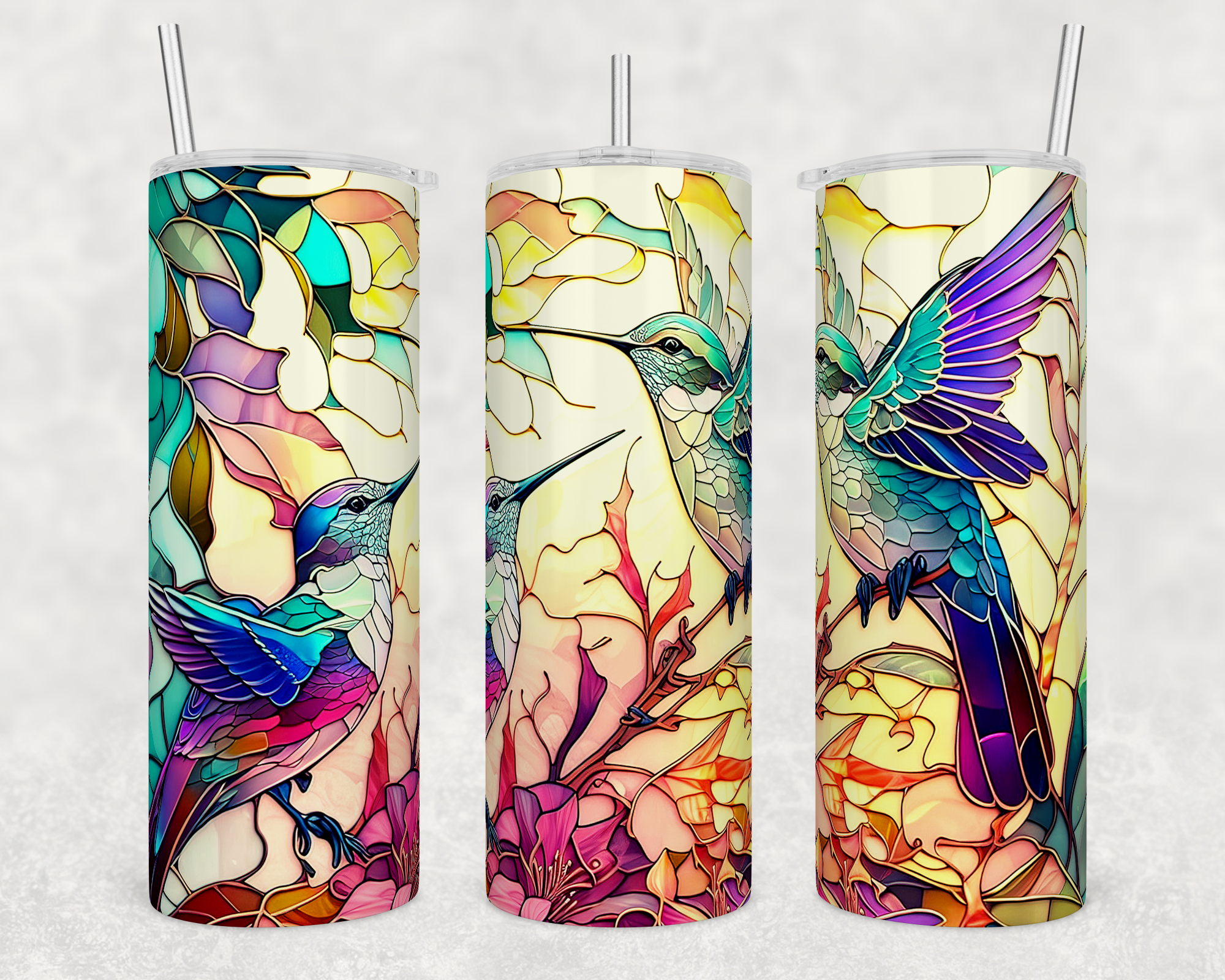 Stunning Water Color Stainless Steel Drinkware