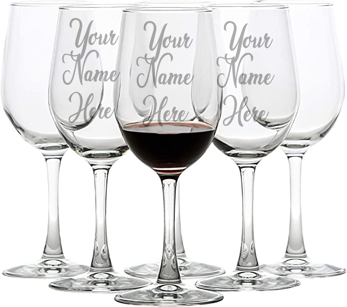 Beautiful Etched Wine Glasses