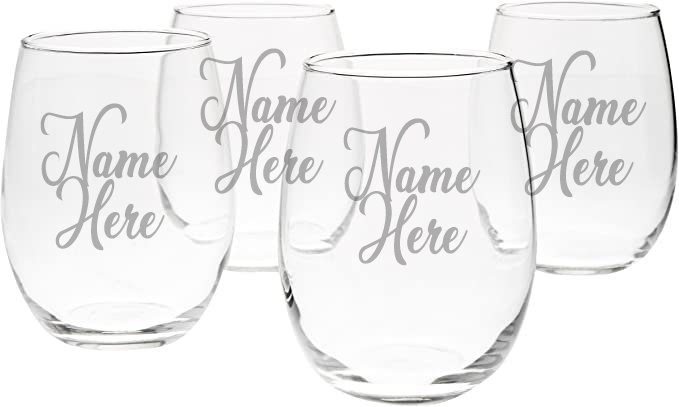 Beautiful Etched Wine Glasses